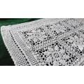 Crochet mat/ tray cloth - white -  31 x 40 cm