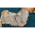 Yellow fringe 11cm wide - price is per metre - as new