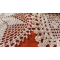 Two small doilies - beige - 23cm diameter and 16 and 20 cm