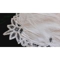 Battenburg lace tray cloth -white - 42 x 28 cm