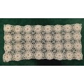 Ecru coloured crochet mat - 45 x 21cm