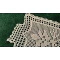 Delicate white crochet mat - 44 x 21cm