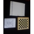 Travel Games Checkers Chess Mikado Backgammon Dominos in Wooden Box L 17 b17