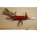Victorinox -Deluxe Tinker Swiss Army Knife Red   Scales number 2826