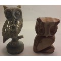 Two Stone carved ornament Owls as per pictures