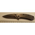 Kershaw 1555Ti Cryo Assisted 2-3/4` Plain Blade, Framelock Design