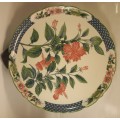 Porcelain Serving and side Plate With Hibiscus Flowers