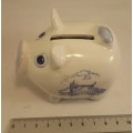 A Porcelain  Piggy Bank from London