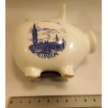 A Porcelain  Piggy Bank from London