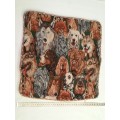 Cushion Cover 40 x 40 Machine Woven Tapestry with Dogs Motiv