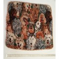 Cushion Cover 40 x 40 Machine Woven Tapestry with Dogs Motiv