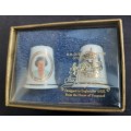 H. M. QUEEN ELIZABETH II Golden Jubilee Thimble set boxed 1952 - 2002