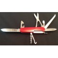 Victorinox Swiss Army knife (Huntsman) with Red Scales and Logo