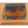 Paper Weight Glass with Athens Parthenon