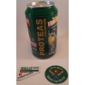 Fan Can 252 piece jigsaw puzzel in can Proteas collection plus two 2003 badges