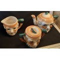 Vintage Made In Japan Toby style Face Tea Set made plus minus 1930 to 1940 ties