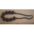 Blue coloured  bead  necklace