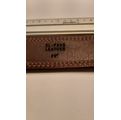 DOUBLE LEATHER BELT El Paso Brown Basket Weave size on belt size on 36 inch