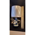 Delft Blue  Couple Table Lamp with white shade