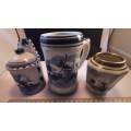 Delft Blue Pen or tea spoon Holder small beer mug  Salt box with lid