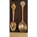Collectable  Spoons with Chicken inlay Portugal and  Huis en Haard .Hearth and Home
