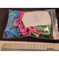 Flip flops as per pictures 2.8cm by 1.1 cm wide Pink blue and green in bag 119 pc