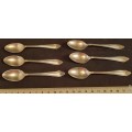 vintage Set 6 tea spoons silver plated epns