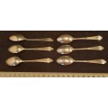 vintage Set 6 tea spoons silver plated epns
