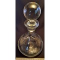 Glass  Ships Decanter wide bottom with glass stopper