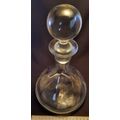 Glass  Ships Decanter wide bottom with glass stopper