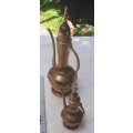 Two Small Arabian Coffee  Dallah (Coffee Pot)  As per pictures Big Hight 22 cm small Hight 13 cm