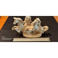 Statue Three Horses Fengshui Has been restored  Condition as per Pictures Hight 19 cm width 30 cm