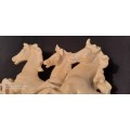 Statue Three Horses Fengshui Has been restored  Condition as per Pictures Hight 19 cm width 30 cm