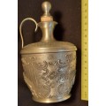 Vintage Small German pewter decanter Sks zinn 95 % Pewter with Cork