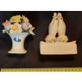 Porcelain Praying hand and   Posy by Aynsley hand painted Fine bone china
