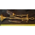 Collectable Solid Brass classic fire place tool set small version 25 cm hight