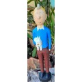 Wooden Statue Tin Tin as per pictures Hight 48 cm