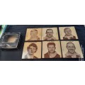 6PCS COASTERS Vintage S A Rugby Captains  Collectable Rugby