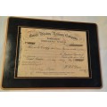 Place Mat Great Western Railway Company Stock certificate