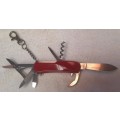 Wenger Evolution S14 Swiss Army knife with Blade Lock in Red scales