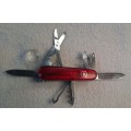 Victorinox -Explorer with red Translucent Scales tools as per pictures
