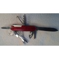 Victorinox -Explorer with red Translucent Scales tools as per pictures