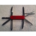 Swiss Army Knife .Victorinox- Mini Champ Red Scales 58 mm good condition