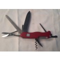 Victorinox Swiss Army knife 111mm Outrider model Red scales pro Concepta Logo on scale