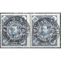 UNION OF SOUTH AFRICA - SACC 1 - VERY FINE USED FIRST DAY CANCELLED PAIR !!!