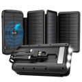Solar Power Bank 20 000MAh Folding Solar Panel with Torch & wireless charging incl FREE Gadget Bag