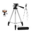 DW Light Weight Portable Aluminum Tripod For Cellphone - Silver - 3110