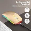 DW Rechargeable RGB LED Wireless Optical Mouse - Gold