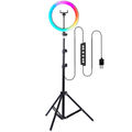 DW 10-Inch Rgb Led Ring Light With Stand - For Tiktok, YouTube video, live streaming - MJ26