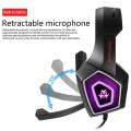 DW RGB Colorful Luminous Wire Control Gaming Headset  with Microphone for PlayStation 4 / PC / Xbox